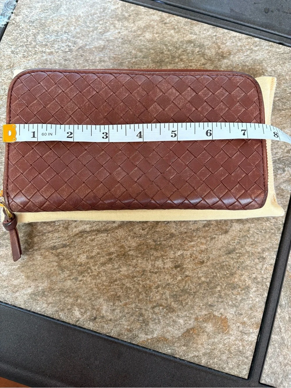 Bottega Veneta Intrecciato Zip-Around Wallet - Brown